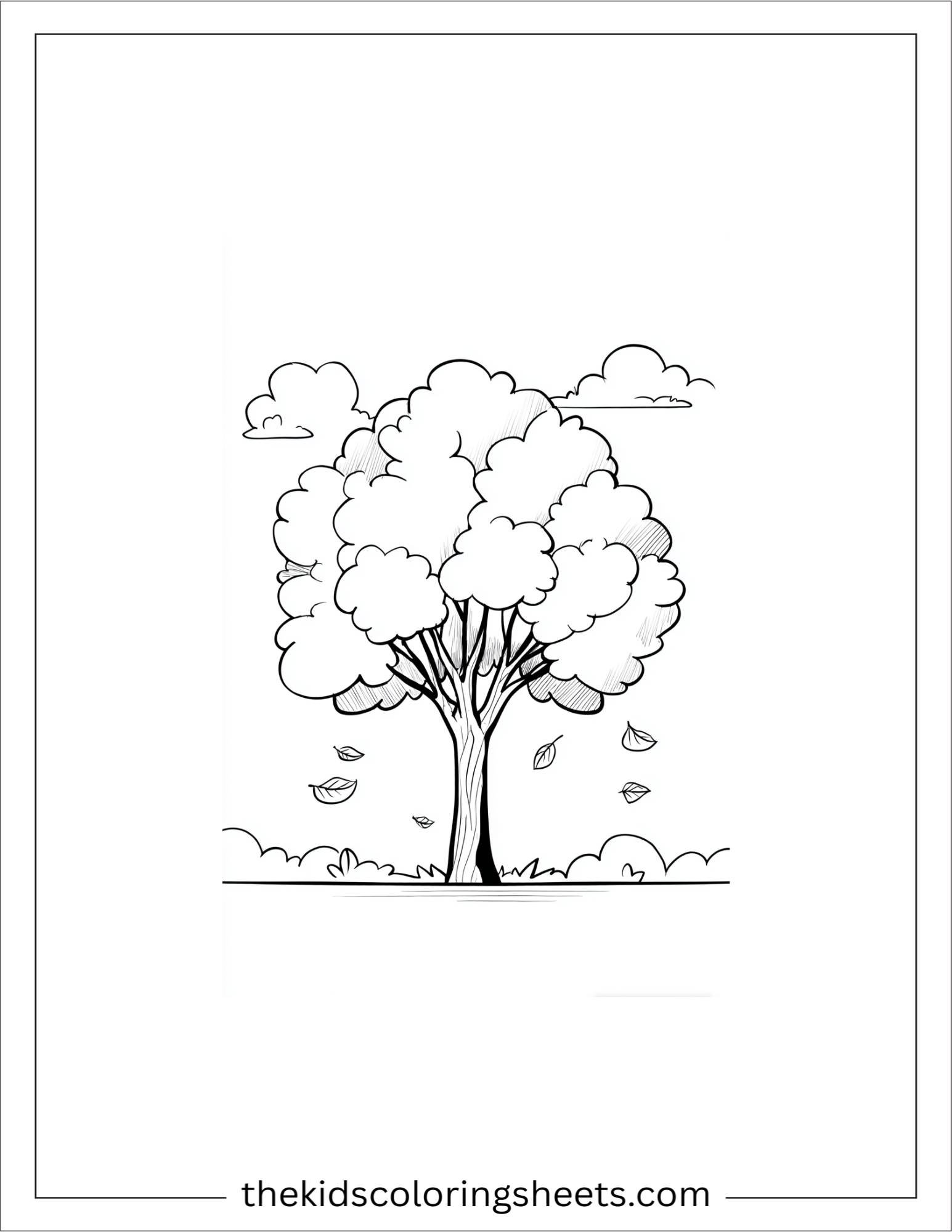 october fall tree painting
